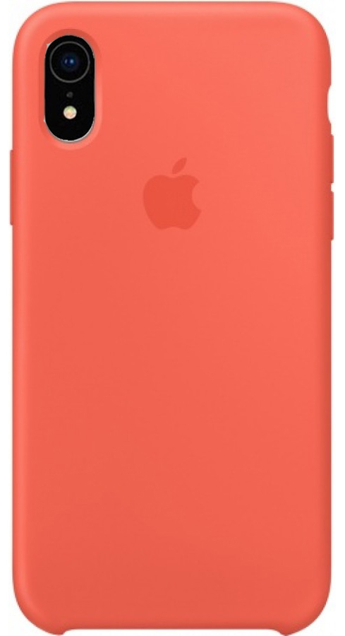 Чехол Silicone Case качество Lux для iPhone XR оранжевый в Тюмени